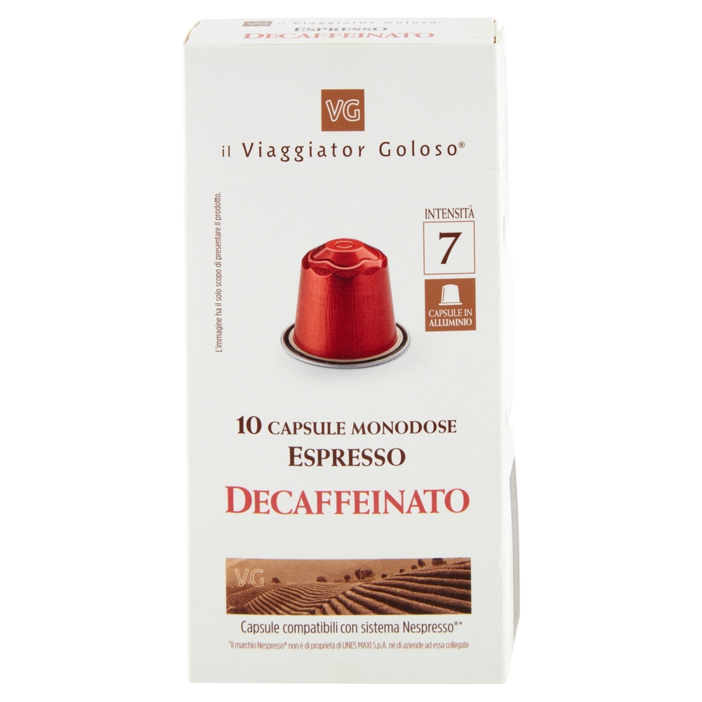 10 Capsule Monodose Espresso Decaffeinato Il Viaggiator Goloso