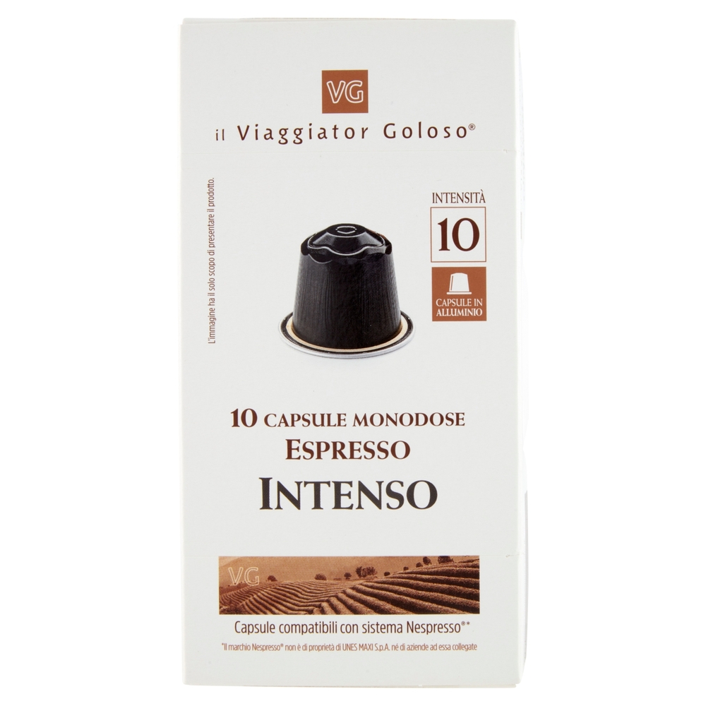 10 Capsule Monodose Espresso Intenso Il Viaggiator Goloso