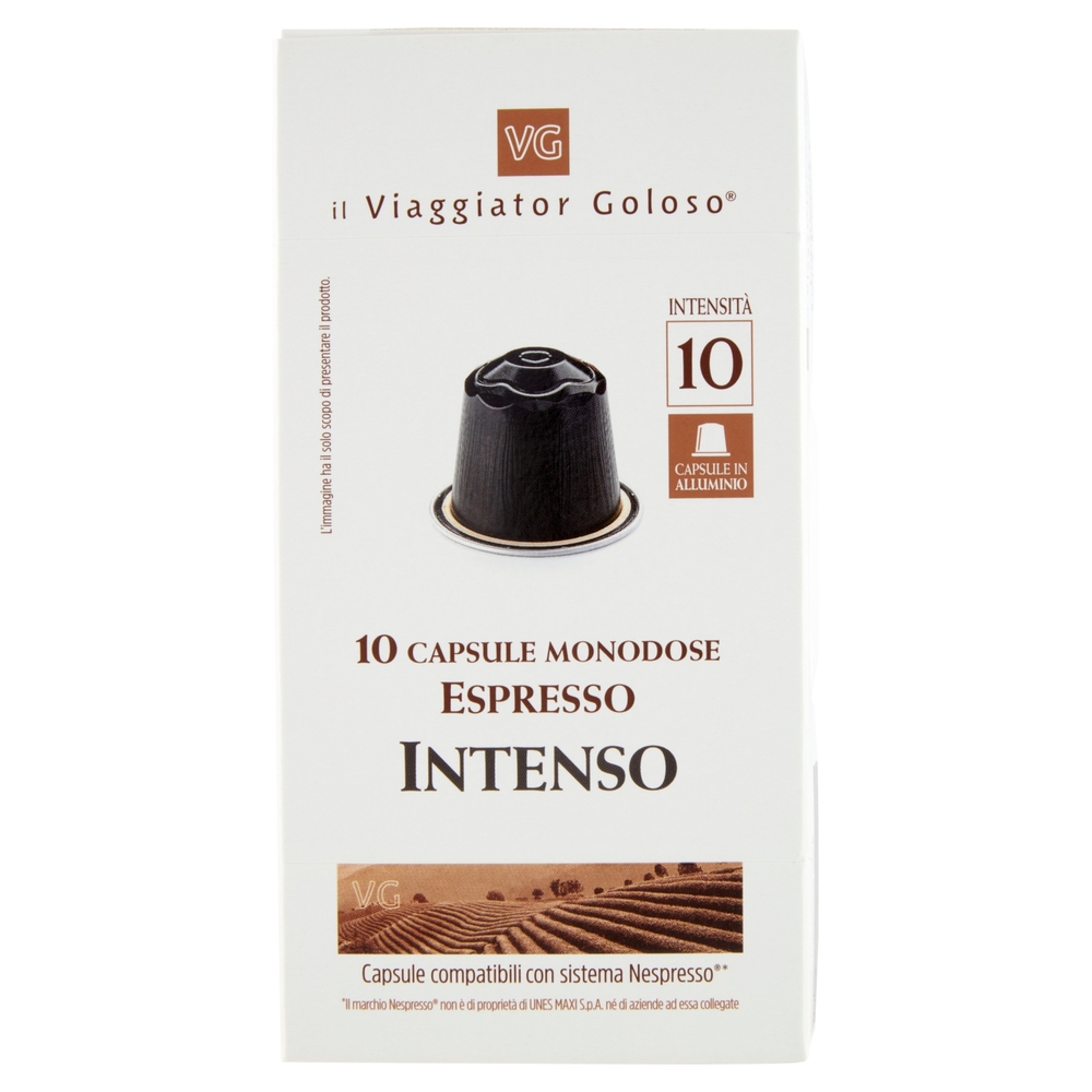 10 Capsule Monodose Espresso Intenso Il Viaggiator Goloso