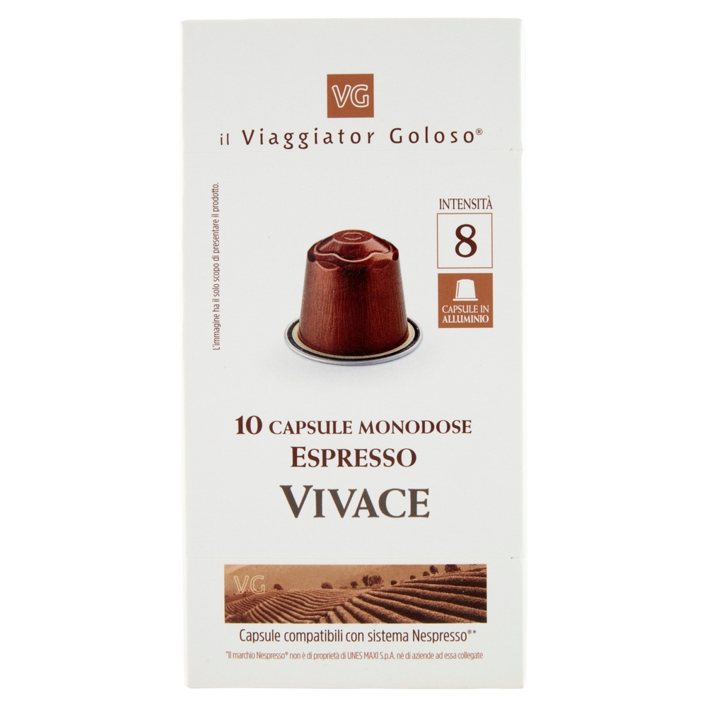 10 Capsule Monodose Espresso Vivace Il Viaggiator Goloso