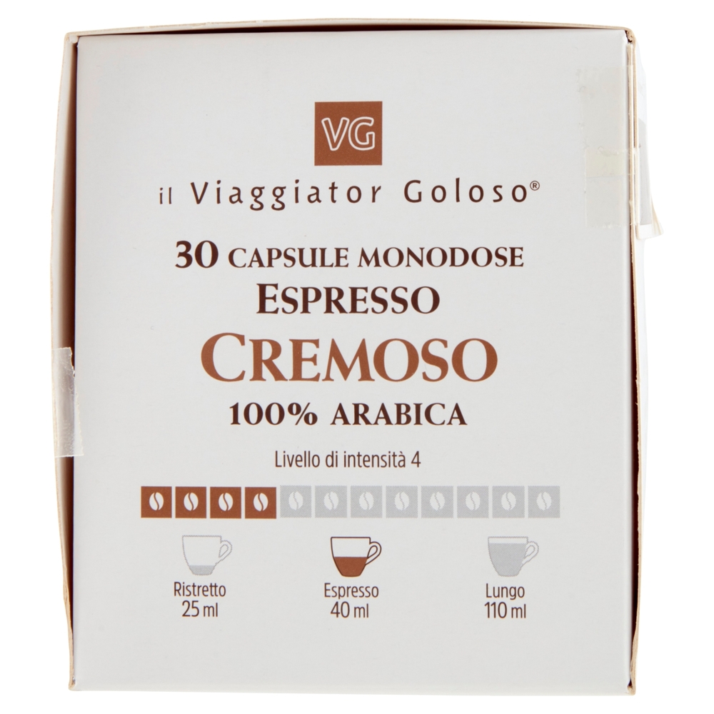 30 Capsule Monodose Espresso Cremoso 100% Arabica Il Viaggiator Goloso