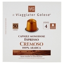 50 Capsule Monodose Espresso Cremoso 100% Arabica Il Viaggiator Goloso