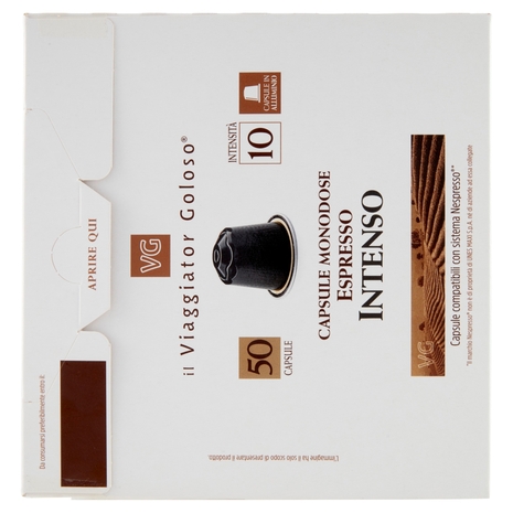 50 Capsule Monodose Espresso Intenso Il Viaggiator Goloso