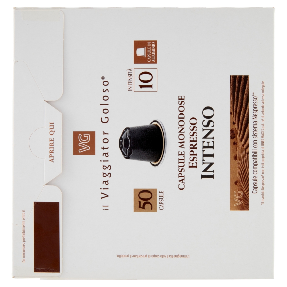 50 Capsule Monodose Espresso Intenso Il Viaggiator Goloso