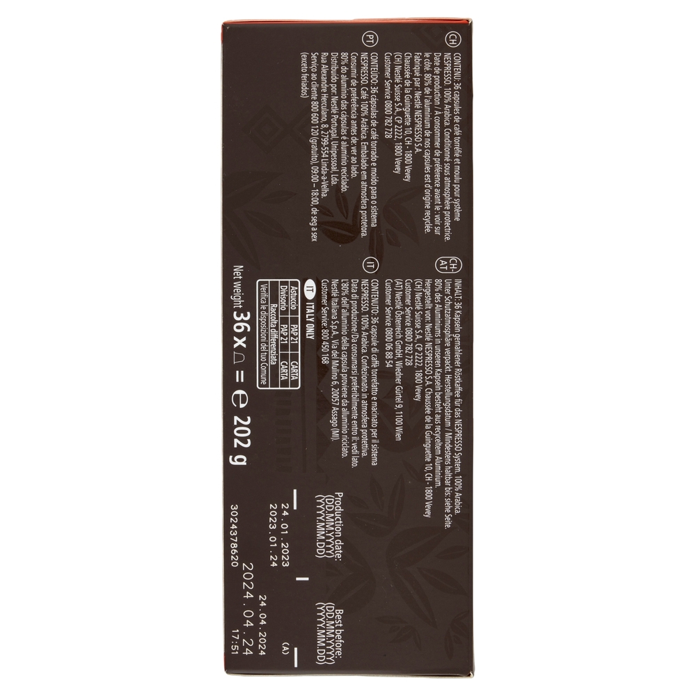 STARBUCKS Single Origin Colombia by Nespresso Caffè Espresso 36 capsule 202 g