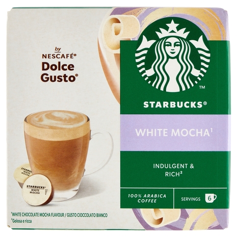 STARBUCKS White Mocha by Nescafé Dolce Gusto Bevanda al gusto di Cioccolato Bianco 12 capsule 123 g