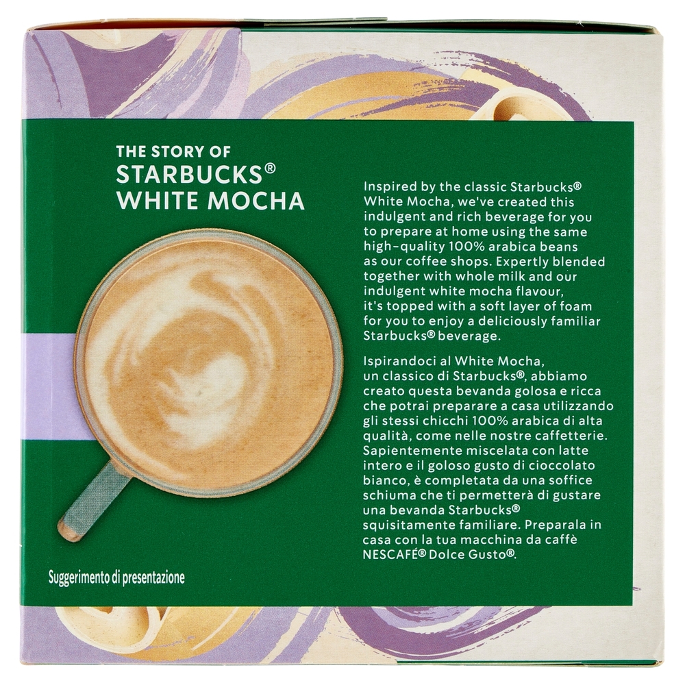 STARBUCKS White Mocha by Nescafé Dolce Gusto Bevanda al gusto di Cioccolato Bianco 12 capsule 123 g