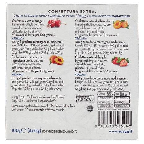 Zuegg I frutteti di Oswald Zuegg Albicocche, Ciliegie, Fragole, Pesche 4 x 25 g