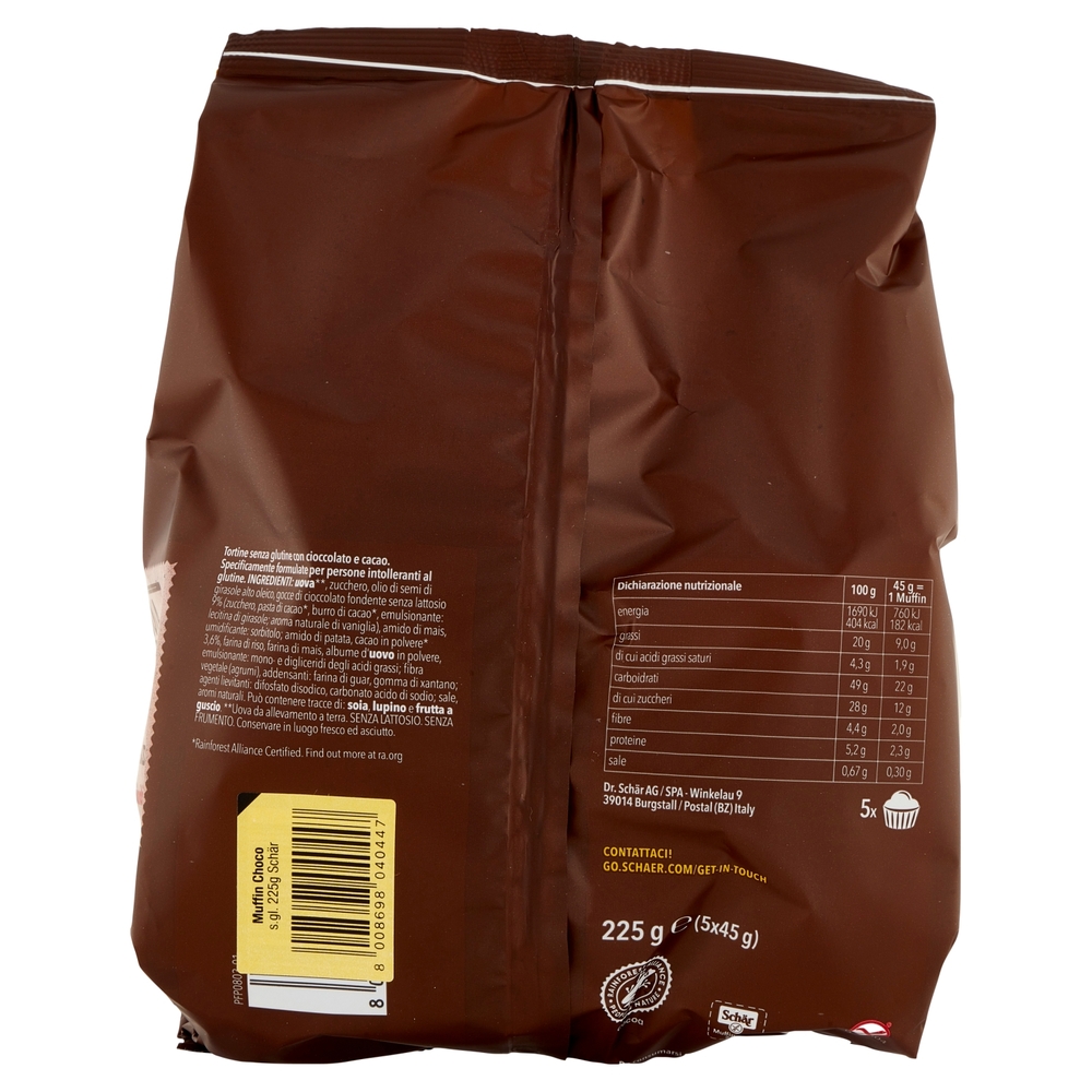 Schär Muffin Choco 5 Monoporzioni 5 x 45 g