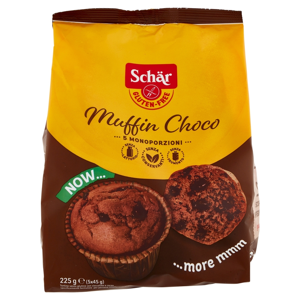 Muffin Cioccolato Senza Glutine, 5x45 g