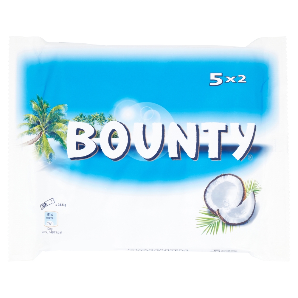 Bounty Snack al cioccolato con ripieno di cocco 5 x (2 x 28,5 g)