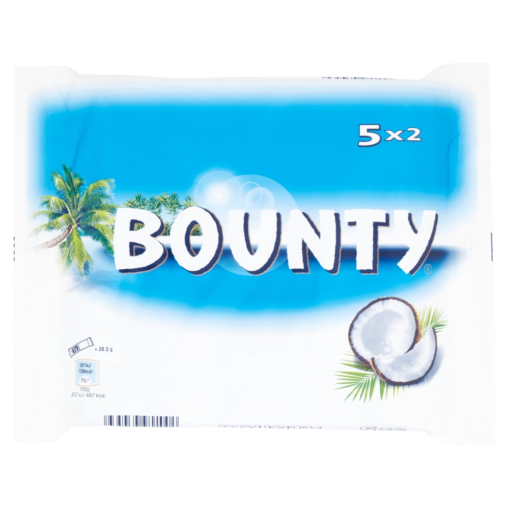 Bounty Snack al cioccolato con ripieno di cocco 5 x (2 x 28,5 g)