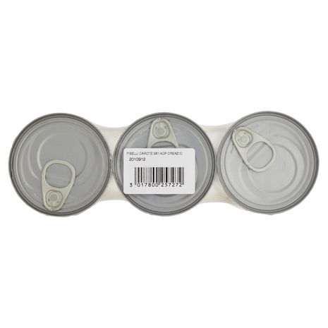 Creazione e Sapore Piselli e Carote finissimi e baby Cotte a Vapore 3 x 150 g