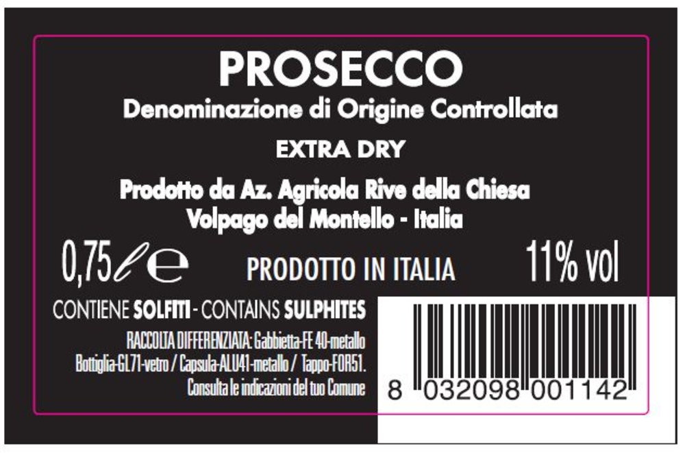 Prosecco Extra Dry DOC Vigna Nuova, 75 cl
