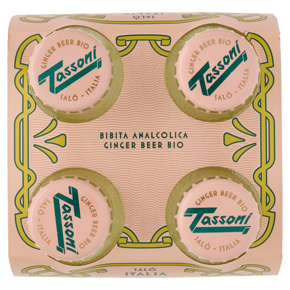 Tassoni Ginger Beer la Biologica 4 x 180 ml