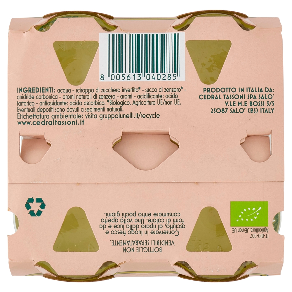 Tassoni Ginger Beer la Biologica 4 x 180 ml