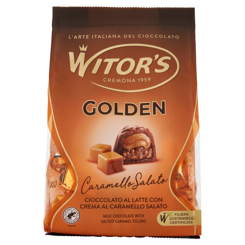 Witor's Golden Caramello Salato Cioccolato al Latte con Crema al Caramello Salato 200 g