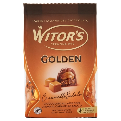 Witor's Golden Caramello Salato Cioccolato al Latte con Crema al Caramello Salato 200 g