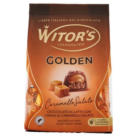 Witor's Golden Caramello Salato Cioccolato al Latte con Crema al Caramello Salato 200 g