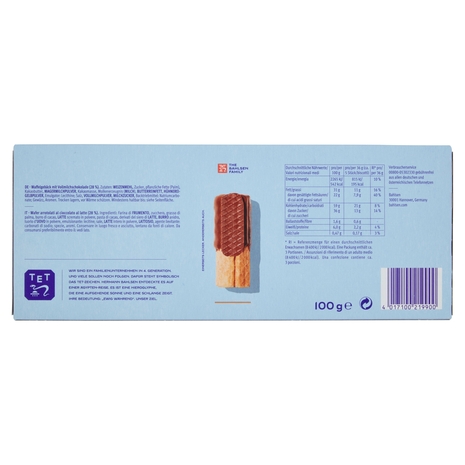 Bahlsen Waffeletten Milk Chocolate 100 g