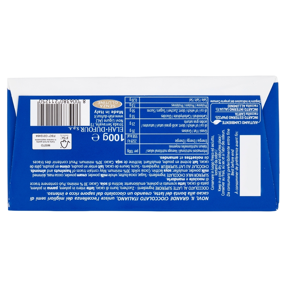 Novi al Latte Intenso Cioccolato al Latte Superiore 100 g