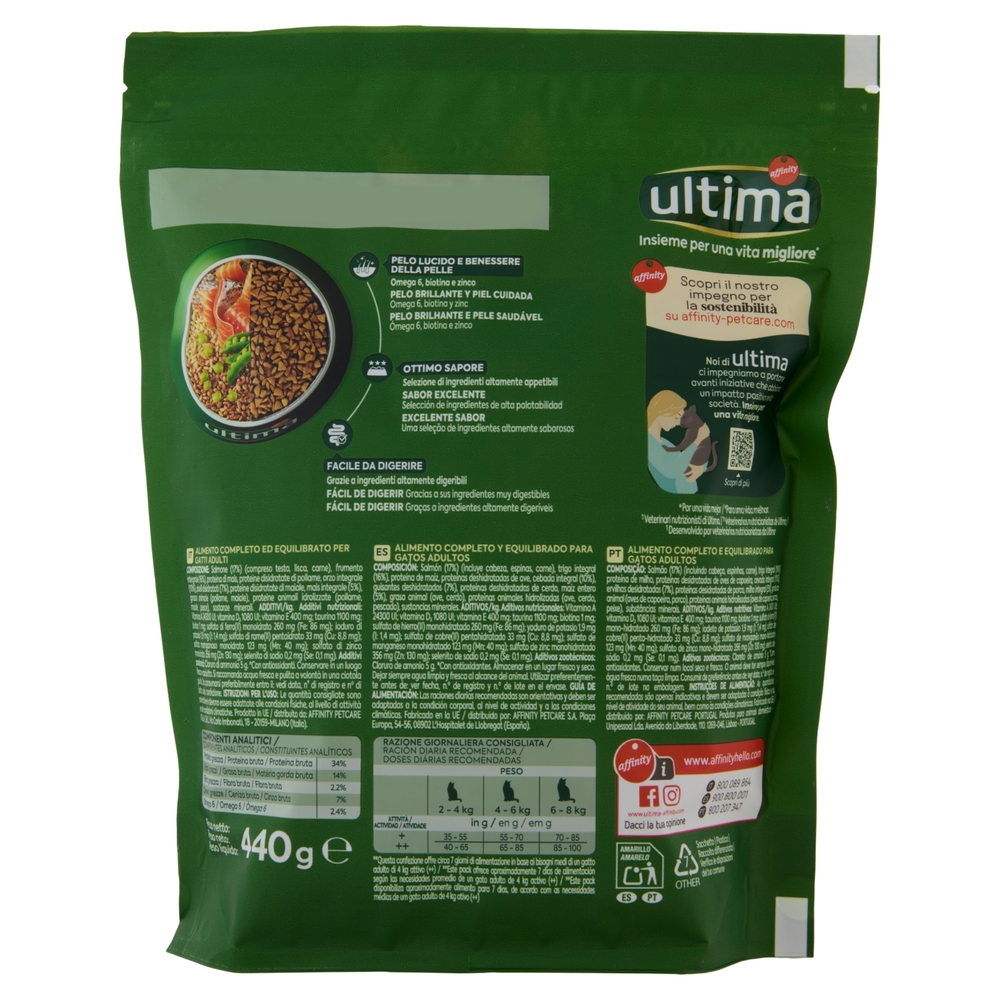 ultima Cat Adulto 1-10 Anni Salmone 440 g