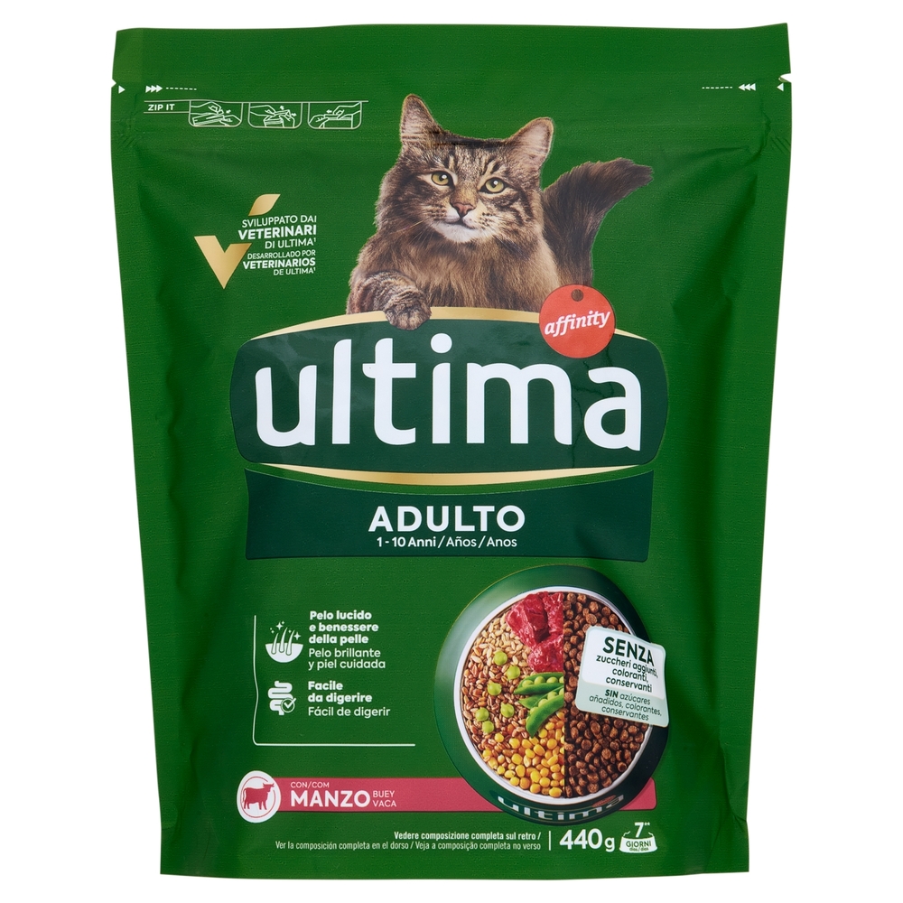 ultima Cat Adulto 1-10 Anni Manzo 440 g