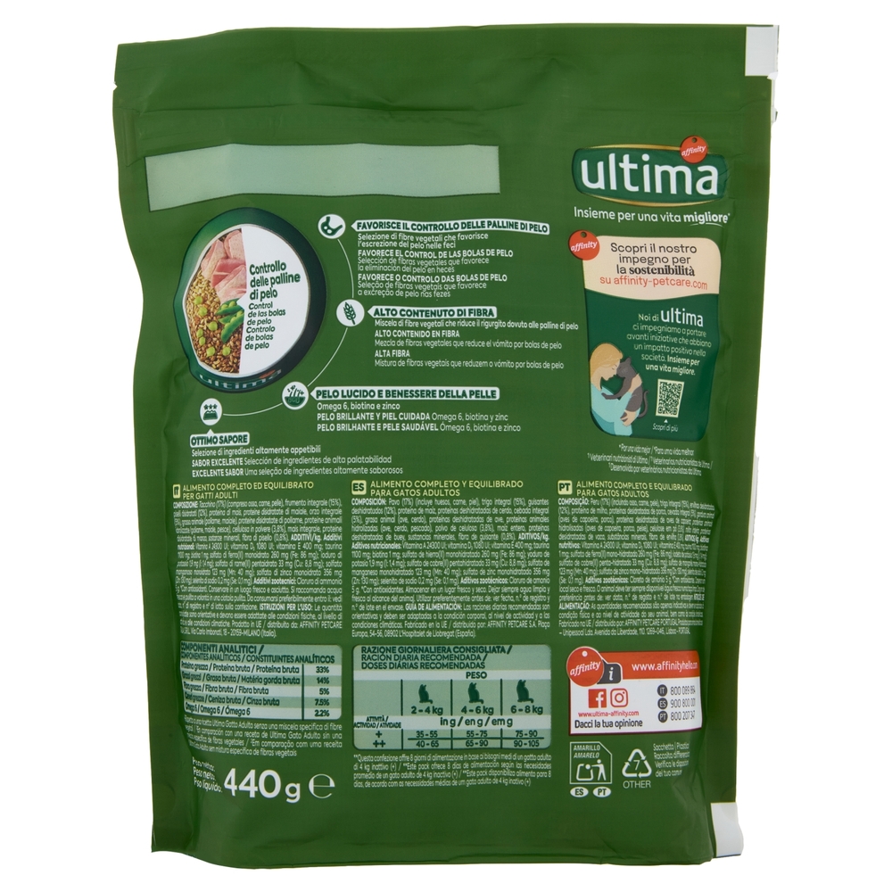 ultima Cat Palline di Pelo Tacchino 440 g