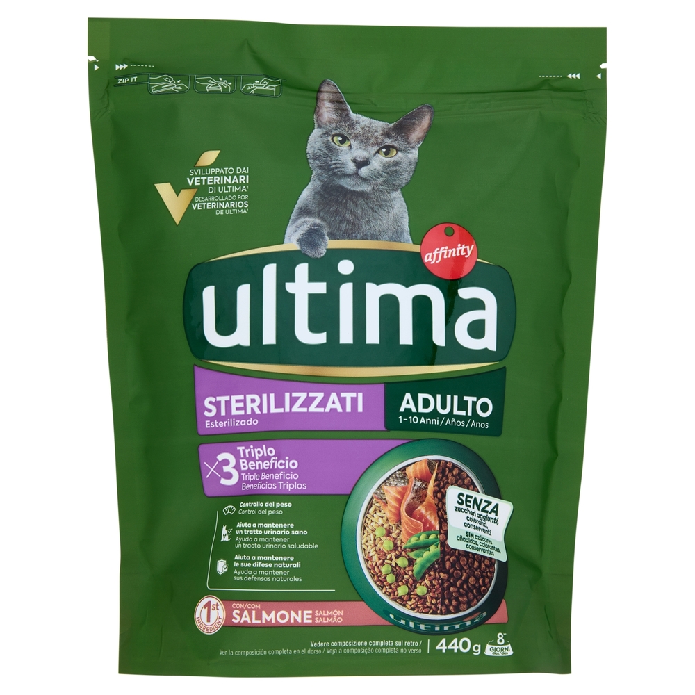 ultima Cat Sterilizzati Adulto 1-10 Anni Salmone 440 g