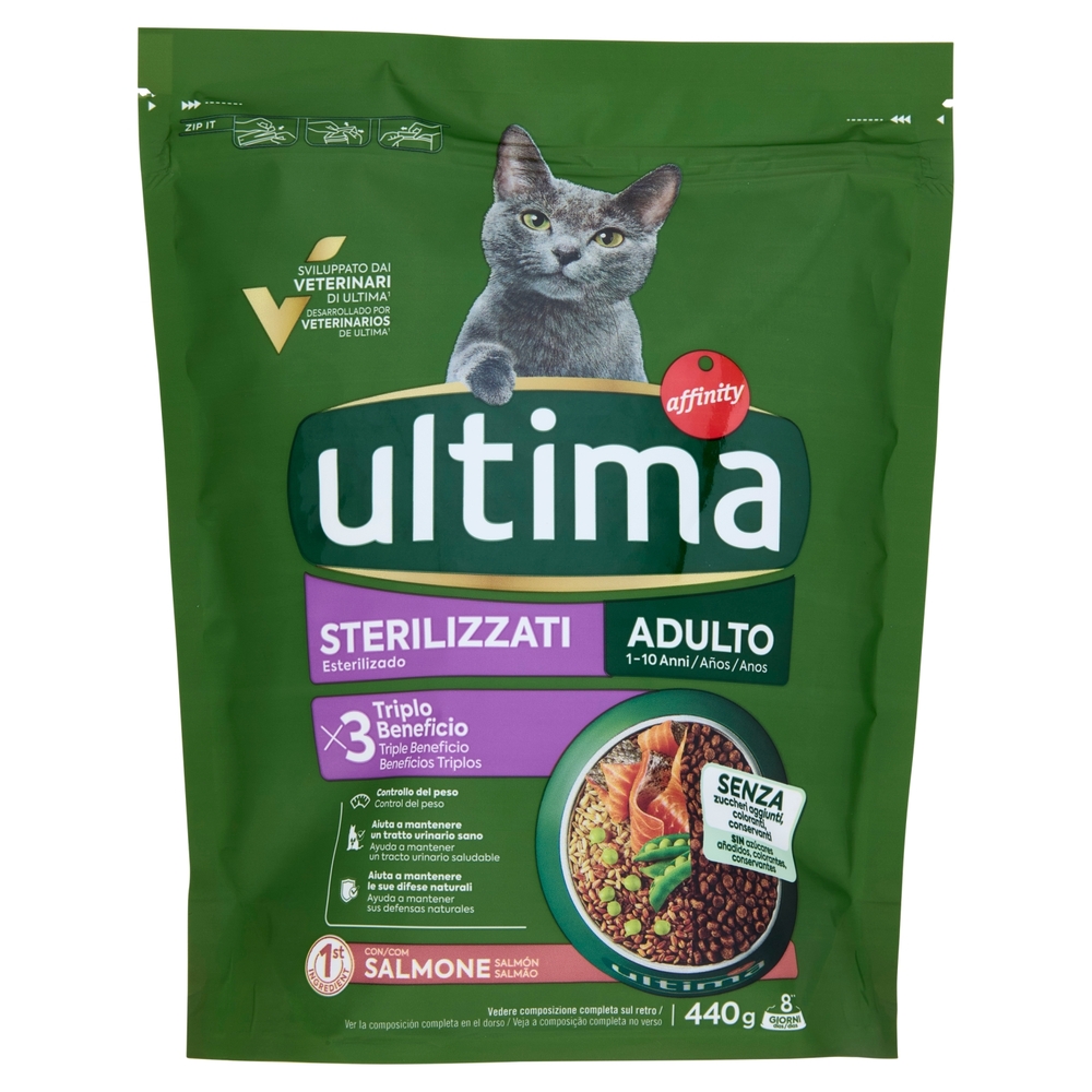 ultima Cat Sterilizzati Adulto 1-10 Anni Salmone 440 g
