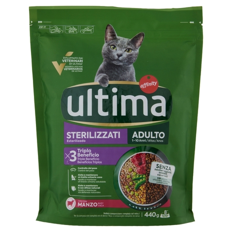ultima Cat Sterilizzati Adulto 1-10 Anni Manzo 440 g