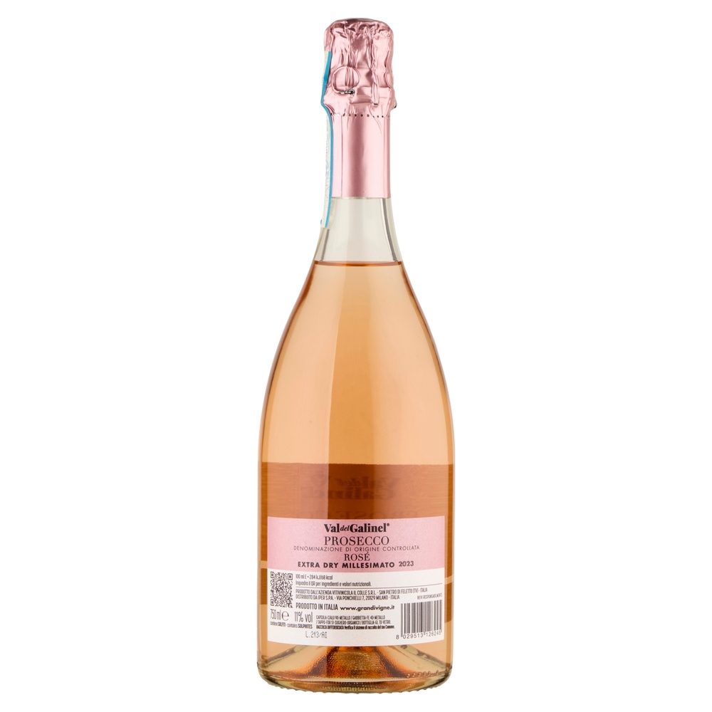Grandi Vigne Val del Galinel Prosecco DOC Rosé Extra Dry Millesimato 750 ml