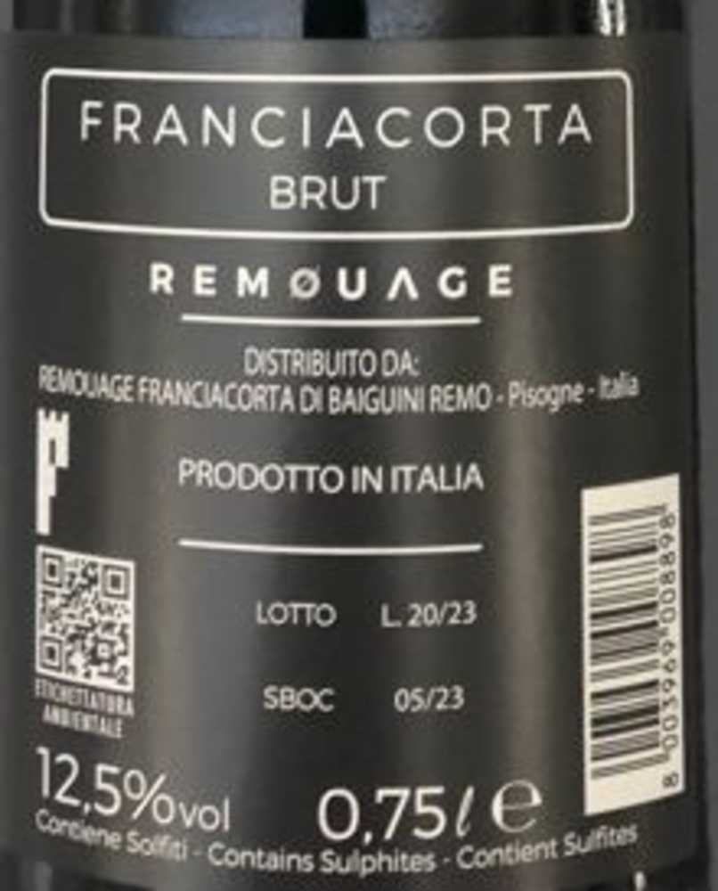 Franciacorta Brut Remouage Cuvée Bianca, 75 cl<br>