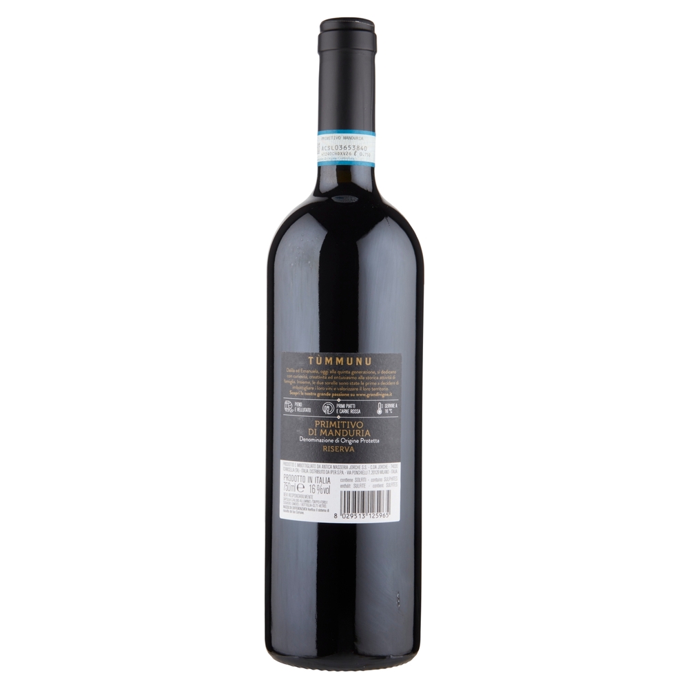 Grandi Vigne Tùmmunu Primitivo di Manduria DOP Riserva 750 ml