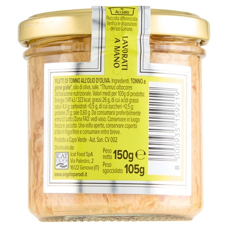 Angelo Parodi Filetti di Tonno in Olio d'Oliva 150 g