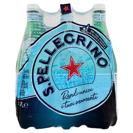 S.PELLEGRINO, Acqua Minerale Naturale Frizzante 1L x 6