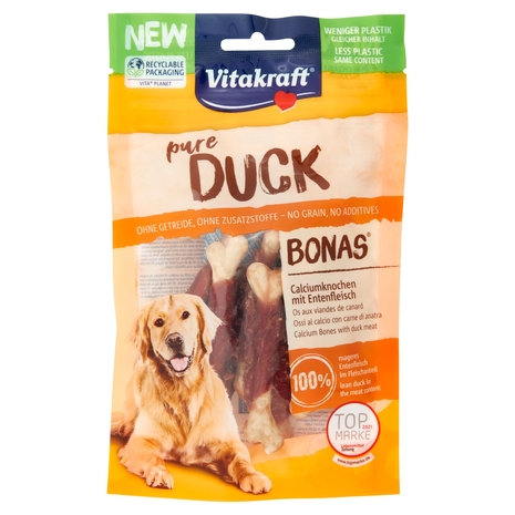 Vitakraft pure Duck Bonas Ossi al calcio con carne di anatra 80 g