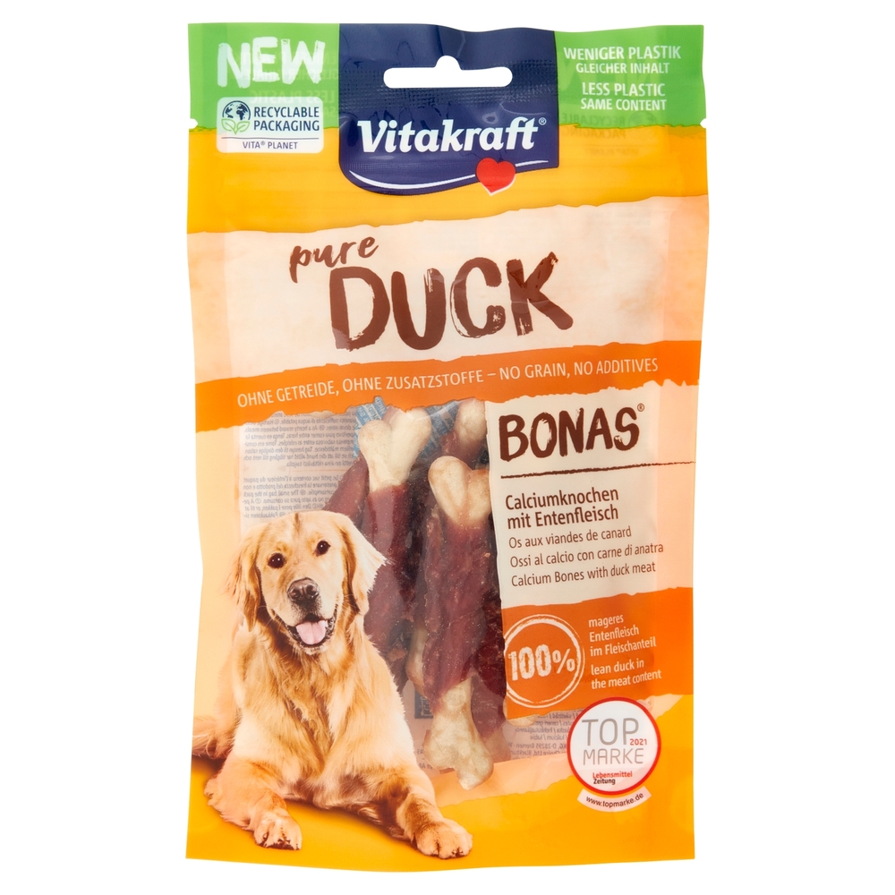 Vitakraft pure Duck Bonas Ossi al calcio con carne di anatra 80 g