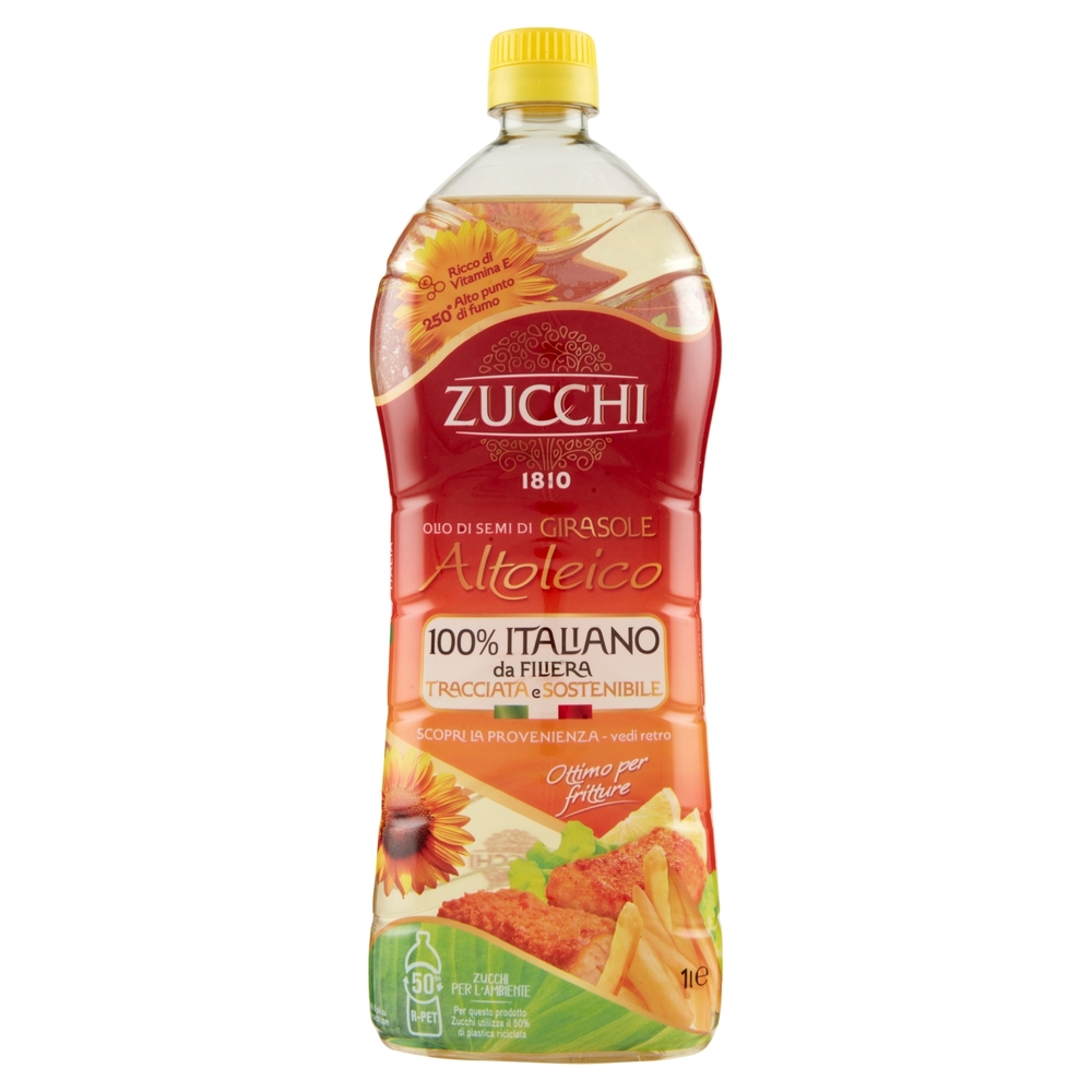 Zucchi Olio di Semi di Girasole Altoleico 100% Italiano 1 L
