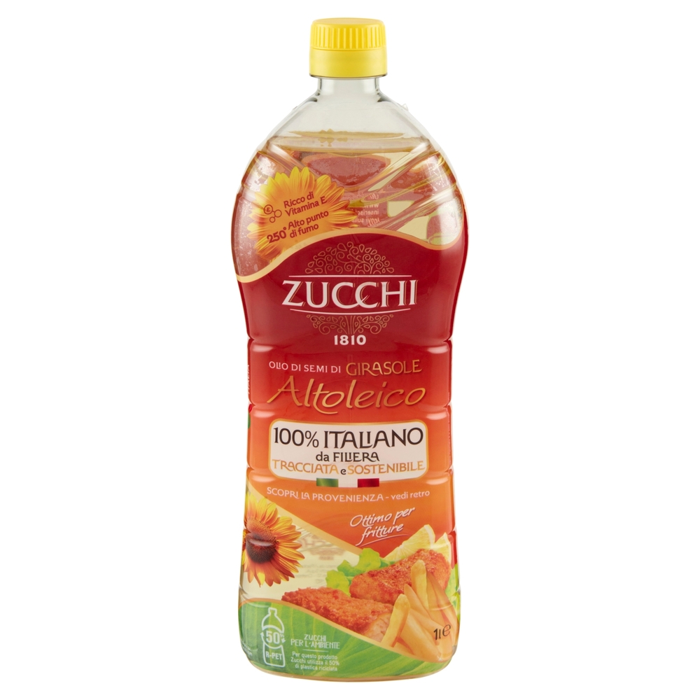 Zucchi Olio di Semi di Girasole Altoleico 100% Italiano 1 L
