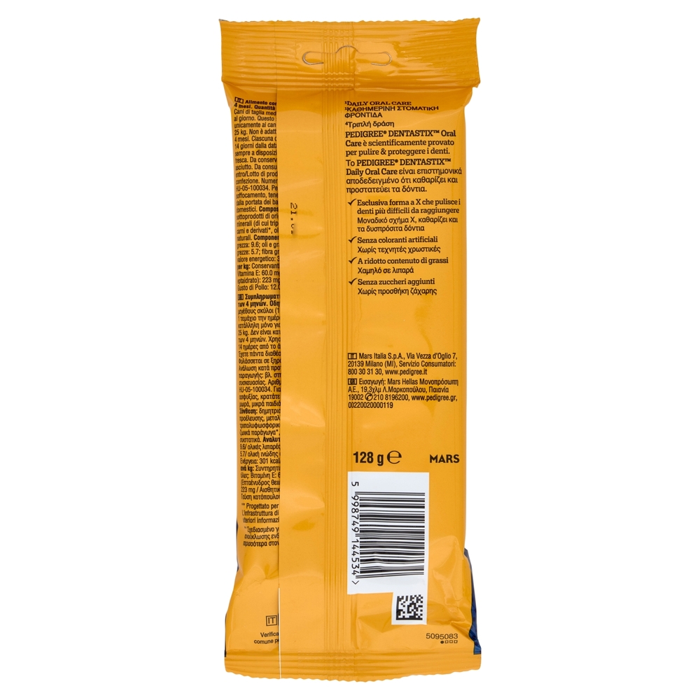 Pedigree Dentastix Snack per igiene orale Cane Medio 5 Pezzi 128 g