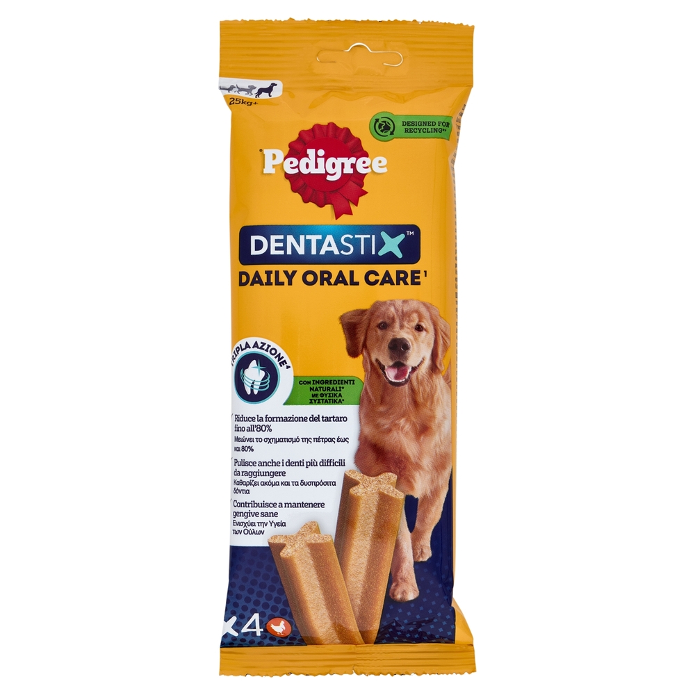 Pedigree Dentastix Snack per igiene orale Cane Grande 4 Pezzi 154 g