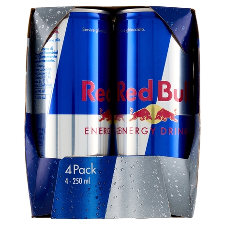 Red Bull Energy Drink, 250 ml (4 Lattine)