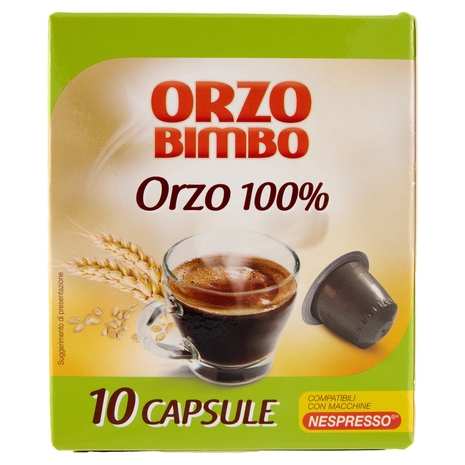 Orzo Bimbo Orzo 100% 10 Capsule Compatibili con Macchine caffè Nespresso* - 10 x 2,7 g