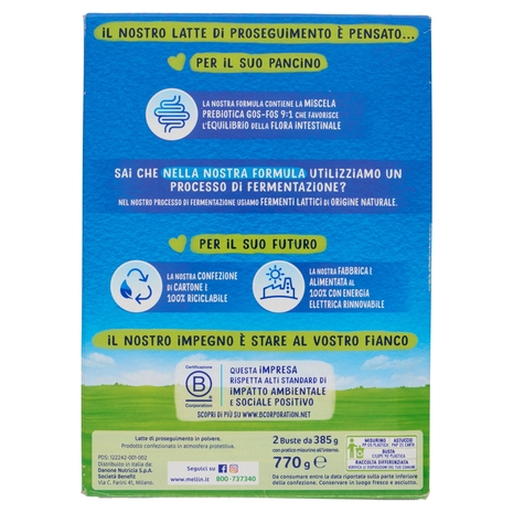 MELLIN 2 - Latte di Proseguimento in Polvere per Lattanti dal 6° al 12° mese 770g