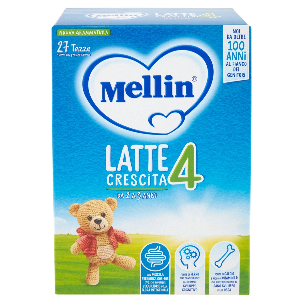 MELLIN 4 - Latte di Crescita in Polvere per Bambini da 2 a 3 anni 770g