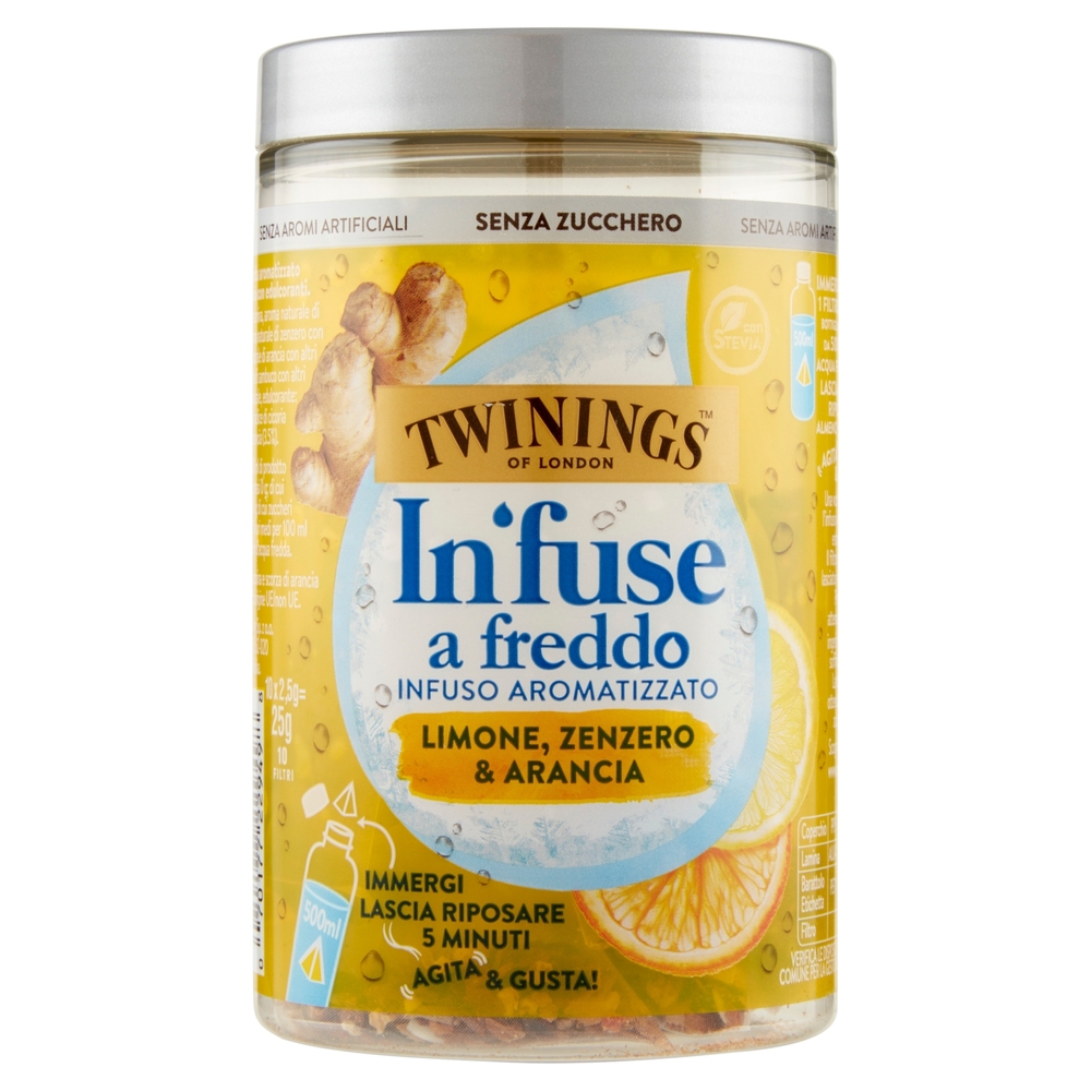 Twinings Cold Infuse Limone, Zenzero e Arancia 10 x 2,5g