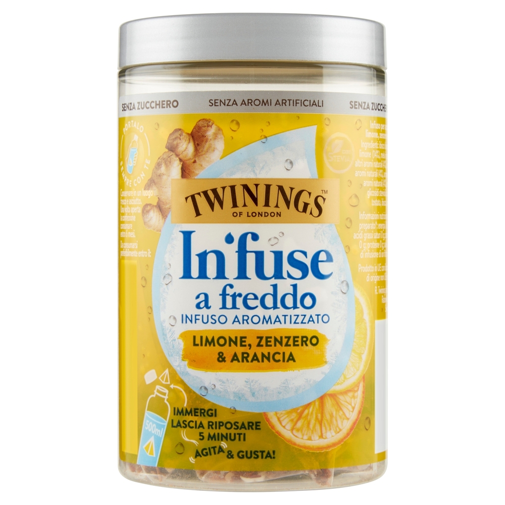 Twinings Cold Infuse Limone, Zenzero e Arancia 10 x 2,5g
