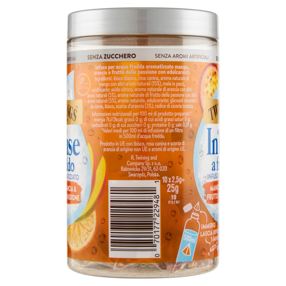 Twinings Cold Infuse Mango, Arancia e Frutto della Passione 10 x 2,5g
