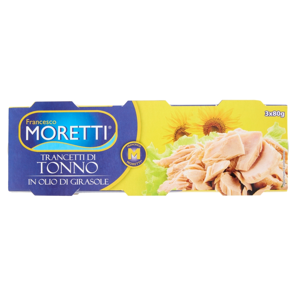 Francesco Moretti Tonno in Olio di Girasole 3 x 80 g